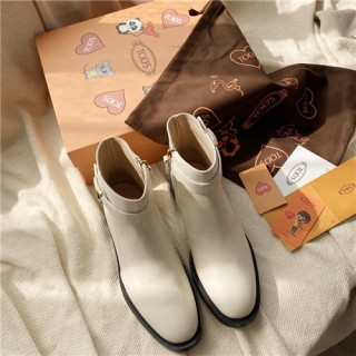 Tod's 2020 Women's Leather Ankle Boots - 토즈 2020 여성용 레더 앵글부츠,Size(225-250),TODS0161,화이트