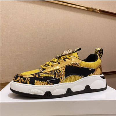 Versace 2020 Men's Leather Sneakers - 베르사체 2020 남성용 레더 스니커즈,Size(240-270),VERS0527,옐로우