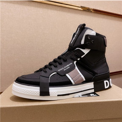 Dolce&Gabbana 2021 Men's Leather Sneakers - 돌체앤가바나 2021 남성용 레더 스니커즈,Size(240-270),DGS0260,블랙