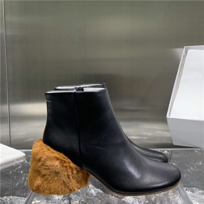 Maison Margiela 2020 Women's Leather Ankle Boots - 메종 마르지엘라 2020 여성용 레더 앵글부츠,Size(225-250),MMS0047,블랙