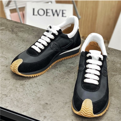 Loevve 2021 Women's Leather Sneakers - 로에베 2021 여성용 레더 스니커즈,Size(225-250),LOES0030,블랙