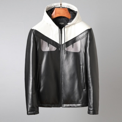 [펜디]Fendi 2020 Mens Casual Leather Jackets - 펜디 2020 남/녀 캐쥬얼 가죽 자켓 Fen0905x.Size(m - 3xl).블랙