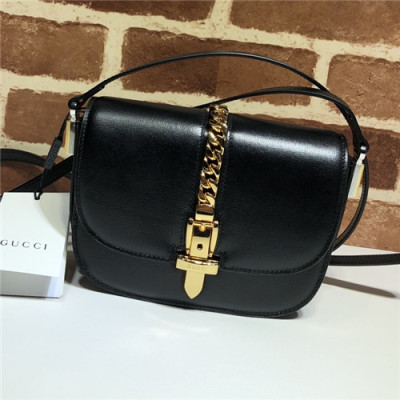 [구찌] Gucci 2020 Women's Leather Tote Shoulder Bag,17cm - 구찌 2020 여성용 레더 토트 숄더백,17cm,GUB1240,블랙