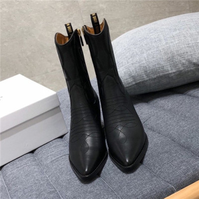 Dior 2020 Women's Leather Ankle Boots - 디올 2020 여성용 레더 앵글부츠,Size(225-250),DIOS0290,블랙