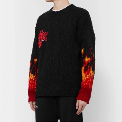 [팜 엔젤스]Palm Angels 2020 Mens Logo Crew-neck Sweaters - 팜 엔젤스 2020 남성 로고 크루넥 스웨터 Pam0273x.Size(xs - l).블랙