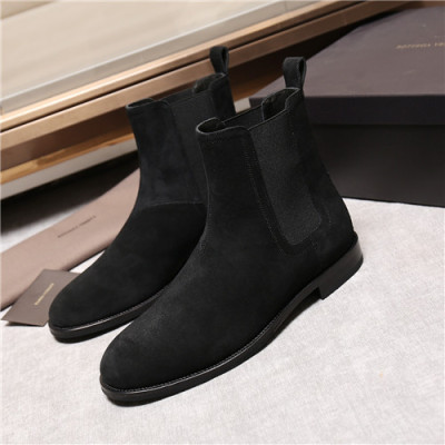Bottega Veneta 2020 Men's Leather Ankle Boots - 보테가베네타 2020 남성용 레더 앵글부츠,Size(240-270),BVS0212,블랙