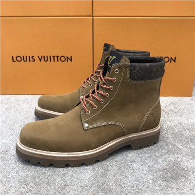 Louis Vuitton 2020 Men's Leather Ankle Boots - 루이비통 2020 남성용 레더 앵글부츠,Size(240-270),LOUS1609,카키