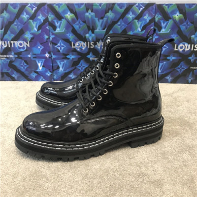 Louis Vuitton 2020 Men's Leather Ankle Boots - 루이비통 2020 남성용 레더 앵글부츠,Size(240-270),LOUS1615,블랙