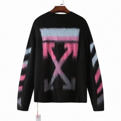 [오프화이트]Off-white 2020 Mm/Wm Brush Mohair Knit Sweater - 오프화이트 2020 남자 브러쉬 모헤어 니트 스웨터 Off0633x.Size(s - xl).블랙