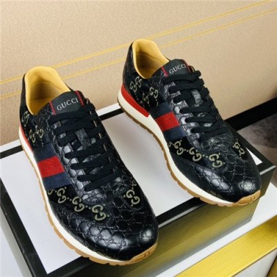 Gucci 2020 Men's Leather Sneakers - 구찌 2020 남성용 레더 스니커즈,Szie(240-270),GUCS1370,블랙