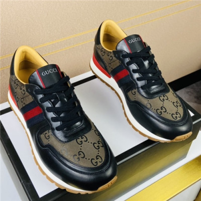 Gucci 2020 Men's Leather Sneakers - 구찌 2020 남성용 레더 스니커즈,Szie(240-270),GUCS1372,블랙