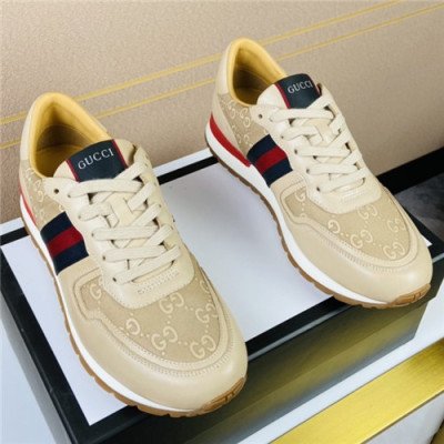 Gucci 2020 Men's Leather Sneakers - 구찌 2020 남성용 레더 스니커즈,Szie(240-270),GUCS1374,베이지