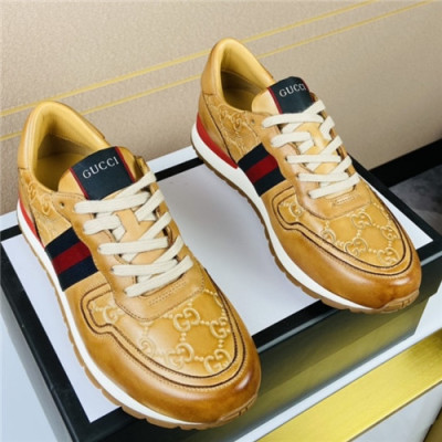 Gucci 2020 Men's Leather Sneakers - 구찌 2020 남성용 레더 스니커즈,Szie(240-270),GUCS1375,카멜