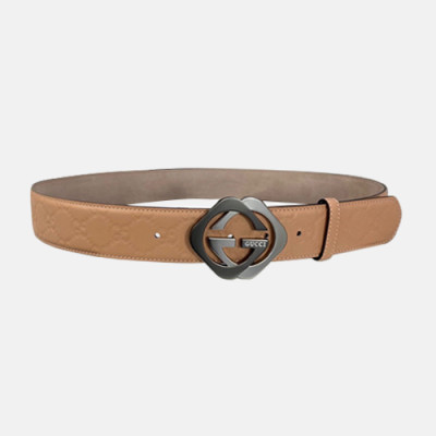 Gucci 2020 Men's Leather Belt - 구찌 2020 남성용 레더 벨트,Size(4cm),GUBT0143,베이지