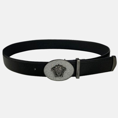 Versace 2020 Men's Leather Belt - 베르사체 2020 남성용 레더 벨트,Size(4cm),VERBT0078,블랙