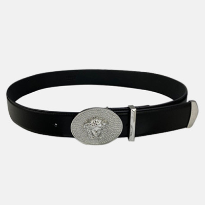 Versace 2020 Men's Leather Belt - 베르사체 2020 남성용 레더 벨트,Size(4cm),VERBT0079,블랙