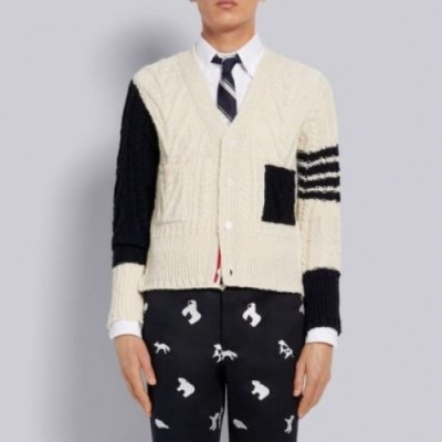 [톰브라운]Thom Browne 2020 Mm/Wm Strap V-neck Cardigan - 톰브라운 2020 남/녀 스트랩 브이넥 가디건 Thom01156x.Size(s - xl).화이트