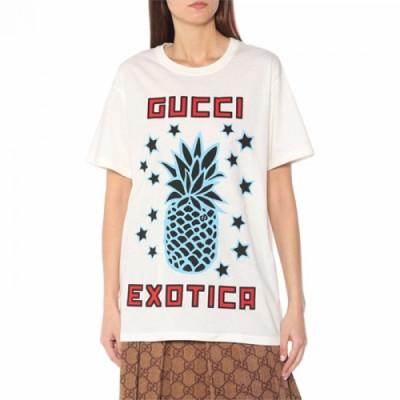 [매장판]Gucci 2020 Mm/Wm Logo Cotton Short Sleeved Tshirts - 구찌 2020 남/녀 로고 코튼 반팔티 Guc03329x.Size(s - l).아이보리