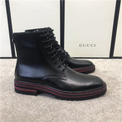 Gucci 2020 Men's Leather Ankle Boots - 구찌 2020 남성용 레더 앵글부츠,Size(240-270),GUCS1378,블랙