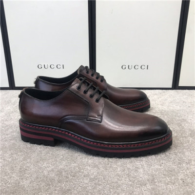 Gucci 2020 Men's Leather Oxford Shoes - 구찌 2020 남성용 레더 옥스퍼드 슈즈,Size(240-270),GUCS1381,브라운