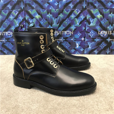 Louis Vuitton 2020 Men's Leather Ankle Boots - 루이비통 2020 남성용 레더 앵글부츠,Size(240-270),LOUS1633,블랙