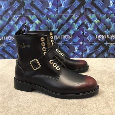 Louis Vuitton 2020 Men's Leather Ankle Boots - 루이비통 2020 남성용 레더 앵글부츠,Size(240-270),LOUS1634,블랙