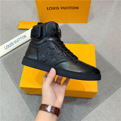 Louis Vuitton 2020 Men's Leather Sneakers - 루이비통 2020 남성용 레더 스니커즈,Size(240-270),LOUS1688,블랙