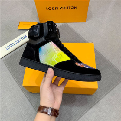 Louis Vuitton 2020 Men's Leather Sneakers - 루이비통 2020 남성용 레더 스니커즈,Size(240-270),LOUS1689,블랙