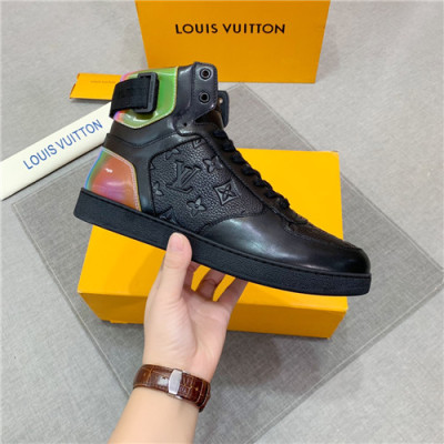 Louis Vuitton 2020 Men's Leather Sneakers - 루이비통 2020 남성용 레더 스니커즈,Size(240-270),LOUS1690,블랙