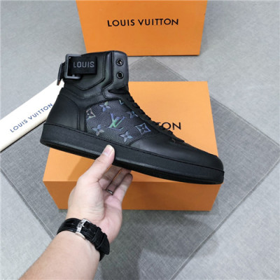 Louis Vuitton 2020 Men's Leather Sneakers - 루이비통 2020 남성용 레더 스니커즈,Size(240-270),LOUS1692,블랙