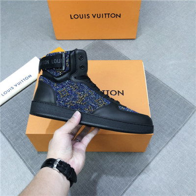 Louis Vuitton 2020 Men's Leather Sneakers - 루이비통 2020 남성용 레더 스니커즈,Size(240-270),LOUS1693,블랙