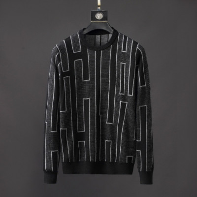 [에르메스]Hermes 2020 Mens Crew-neck Wool Sweater - 에르메스 2020 남성 크루넥 울 스웨터 Her0568x.Size(m - 3xl).블랙