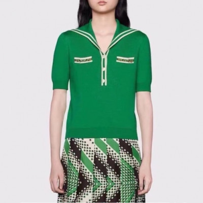 [매장판]Gucci 2020 Womens Logo Short Sleeved Polo Tshirts - 구찌 2020 여성 로고 폴로 반팔티 Guc03342x.Size(s - l).그린