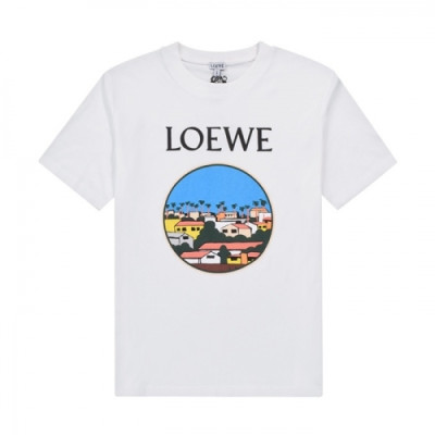 [로에베]Loewe 2021 Mm/Wm Smile Short Sleeved Tshirts - 로에베 2021 남자 스마일 실켓 반팔티 Loe0359x.Size(s - xl).화이트