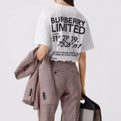 [버버리]Burberry 2021 Mm/Wm Logo Cotton Short Sleeved Tshirts - 버버리 2021 남/녀 로고 코튼 반팔티 Bur03591x.Size(s - 2xl).화이트