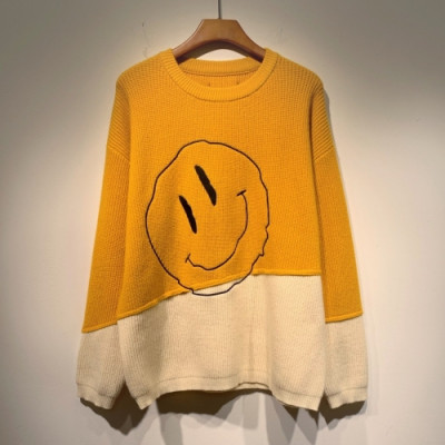 [로에베]Loewe 2021 Mens Logo Crew-neck Wool Sweaters - 로에베 2021 남성 로고 크루넥 울 스웨터 Loe0339x.Size(s - 2xl).오렌지