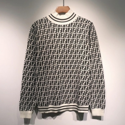 [펜디]Fendi 2021 Mens Logo Crew-neck Sweaters - 펜디 2021 남성 로고 크루넥 스웨터 Fen0915x.Size(s - 2xl).블랙