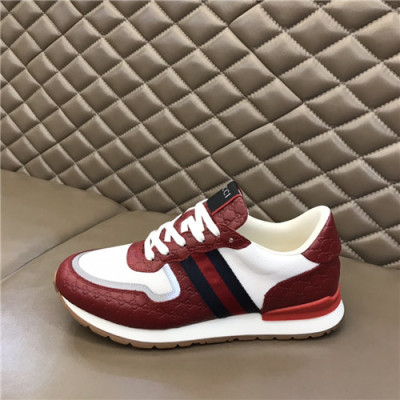 Gucci 2020 Men's Leather Sneakers - 구찌 2021 남성용 레더 스니커즈,Size(240-270),GUCS1382,레드