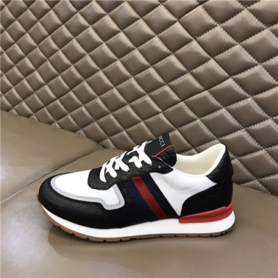 Gucci 2020 Men's Leather Sneakers - 구찌 2021 남성용 레더 스니커즈,Size(240-270),GUCS1384,블랙