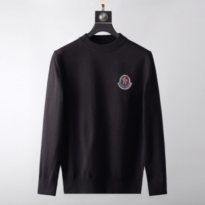 [몽클레어]Moncler 2021 Mens Retro Logo Crew-neck Sweaters - 몽클레어 2021 남성 레트로 로고 크루넥 스웨터 Moc02058x.Size(m - 3xl).블랙