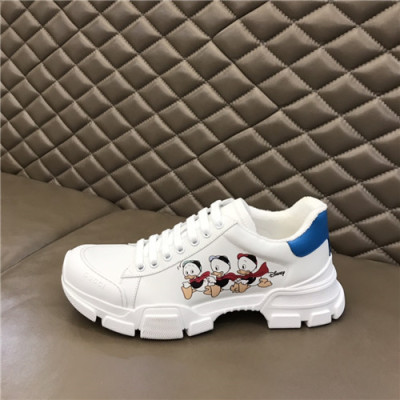 Gucci 2020 Men's Leather Sneakers - 구찌 2021 남성용 레더 스니커즈,Size(240-270),GUCS1387,화이트