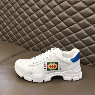 Gucci 2020 Men's Leather Sneakers - 구찌 2021 남성용 레더 스니커즈,Size(240-270),GUCS1389,화이트