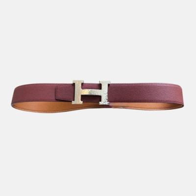 Hermes 2021 Men's Leather Belt - 에르메스 2021 남성용 레더 벨트HERBT0096,레드