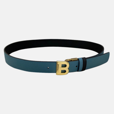 Bally 2021 Men's Leather Belt - 발리 2021 남성용 레더 벨트, BLYBT0048.블루