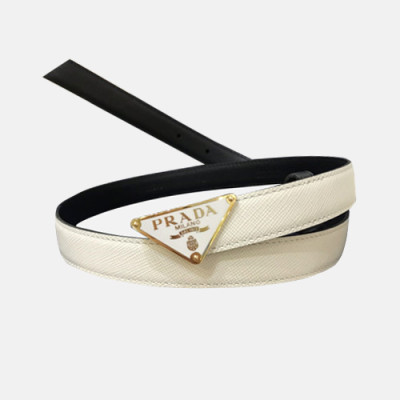 Prada 2021 Women's Leather Belt - 프라다 2021 여성용 레더 벨트,PRABT0042,화이트