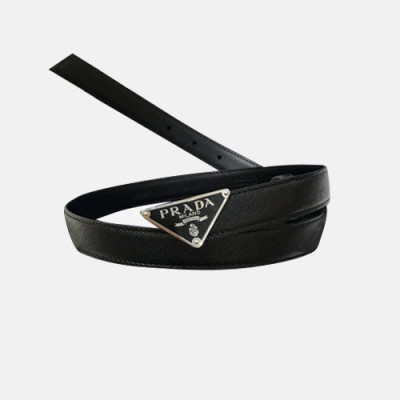 Prada 2021 Women's Leather Belt - 프라다 2021 여성용 레더 벨트,PRABT0044,블랙