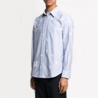 [톰브라운]Thom Browne 2021 Mens Strap Cotton Tshirts - 톰브라운 2021 남성 스트랩 코튼 셔츠 Thom01192x.Size(s - 2xl).블루