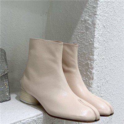 Maison Margiela 2021 Women's Leather Ankle Boots - 메종 마르지엘라 2021 여성용 레더 앵글부츠,Size(225-250),MMS0052,화이트