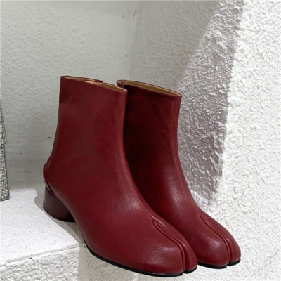 Maison Margiela 2021 Women's Leather Ankle Boots - 메종 마르지엘라 2021 여성용 레더 앵글부츠,Size(225-250),MMS0053,레드
