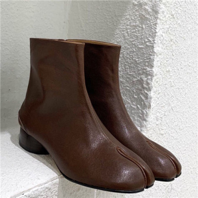 Maison Margiela 2021 Women's Leather Ankle Boots - 메종 마르지엘라 2021 여성용 레더 앵글부츠,Size(225-250),MMS0054,브라운